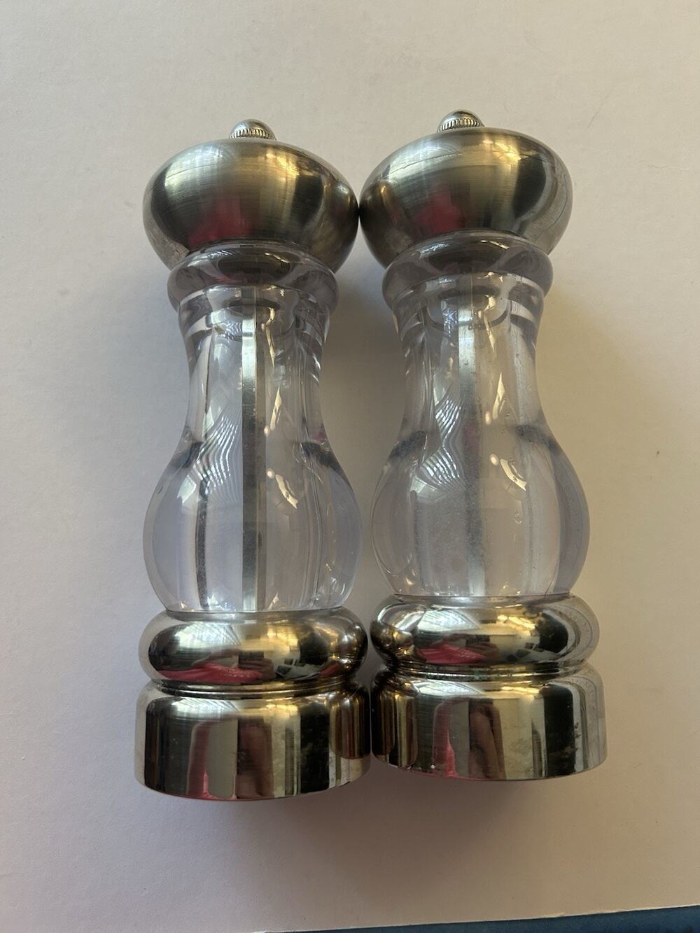 VTG Olde Thompson Acrylic Salt & Pepper Mill Grinders Carbon Steel and Ceramic